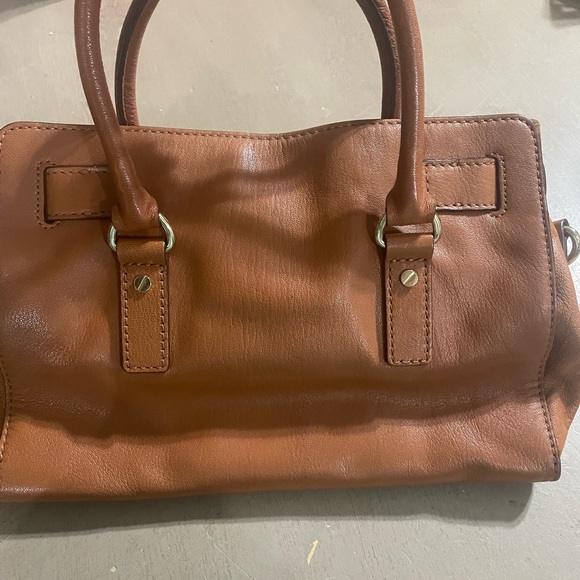 MICHAEL Michael Kors Brown and Gold Satchel with Top Handle - Picture 3 of 10